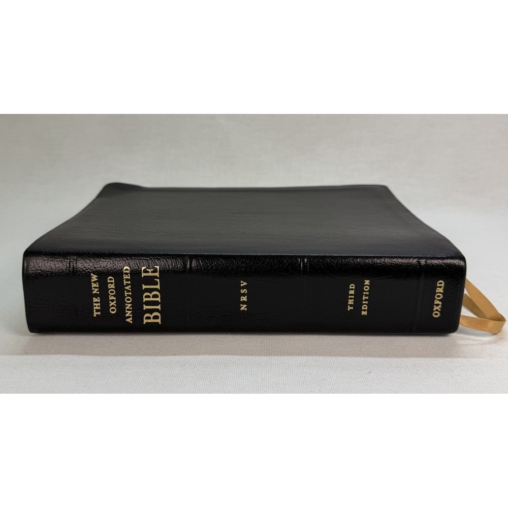 New Oxford Annotated‎ Bible NRSV Genuine Leather Black Third Edition Thumb Index